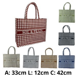 KD23-23*CX192 BOLSA FEMININA COM ALÇA E SUPERFÍCIE EXTERIOR EM MATERIAL TÊXTIL