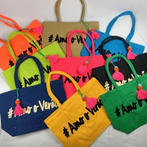 KD23-15*CX240 BOLSA FEMININA COM ALÇA EM MATERIAL TÊXTIL, UTIL EM PRAIA